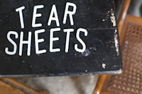 tear sheets